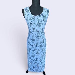 Enfocus Studio Vintage white floral summer sleeveless dress
